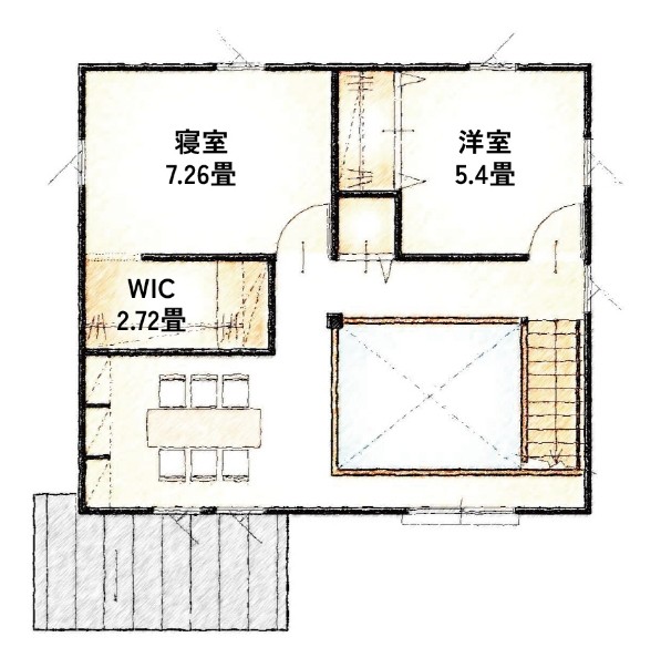 札幌東モデルハウス2階平面図